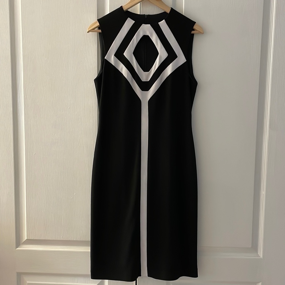 Joseph Ribkoff black and white shift dress SIZE 10